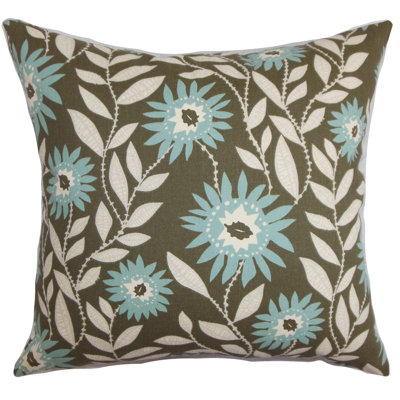 Leena Floral Cotton Reversible Throw Pillow