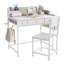 Ensemble bureau et chaise, table robuste en bois avec tiroirs de rangement, mobilier d'apprentissage ergonomique-1192202377