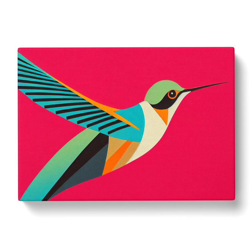 Hummingbird Art - Wrapped Canvas, 50cm H x 76cm W x 3cm D