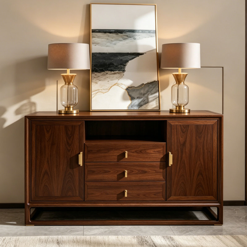 Buffet rétro simple et léger de luxe, H 35,4 po x l 63 po x P 15,7 po