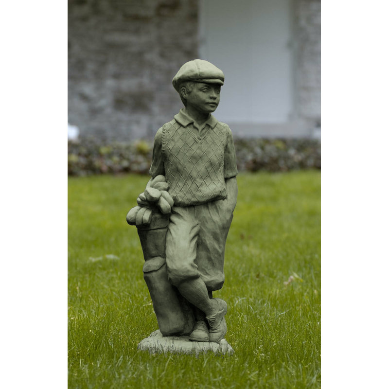 Statue mâle golfeur, Bronze cuivré
