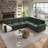 Convertible Sofa Bed with Pull Out Bed in Chenille