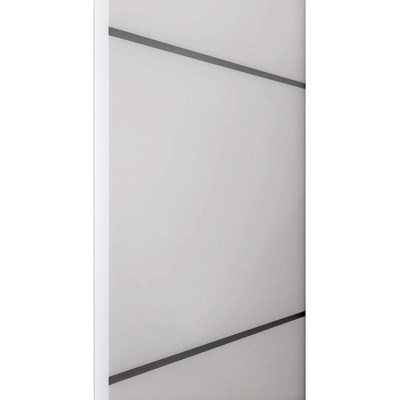 Porte de placard en bois Planum, 18 po x 84 po, Blanc mat