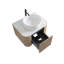 Meuble-lavabo de 24 po avec lavabo, armoire murale en chêne miel avec porte-serviettes gratuit, lavabo simple en céramique blanche, sans drain et robinet, pré-assemblé-270662490-270662491