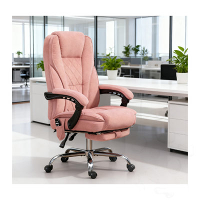 Fauteuil de bureau à hauteur ajustable avec chauffant et repose-pieds