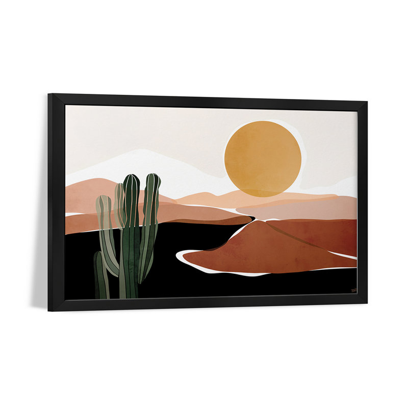 «Desert Calm», affiche encadrée de qualité supérieure par Bria Nicole, H 16 po x l 24 po