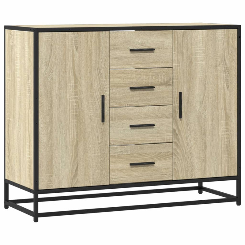 Sideboard 92X35x76 Cm Engineered Wood, Sonoma Oak