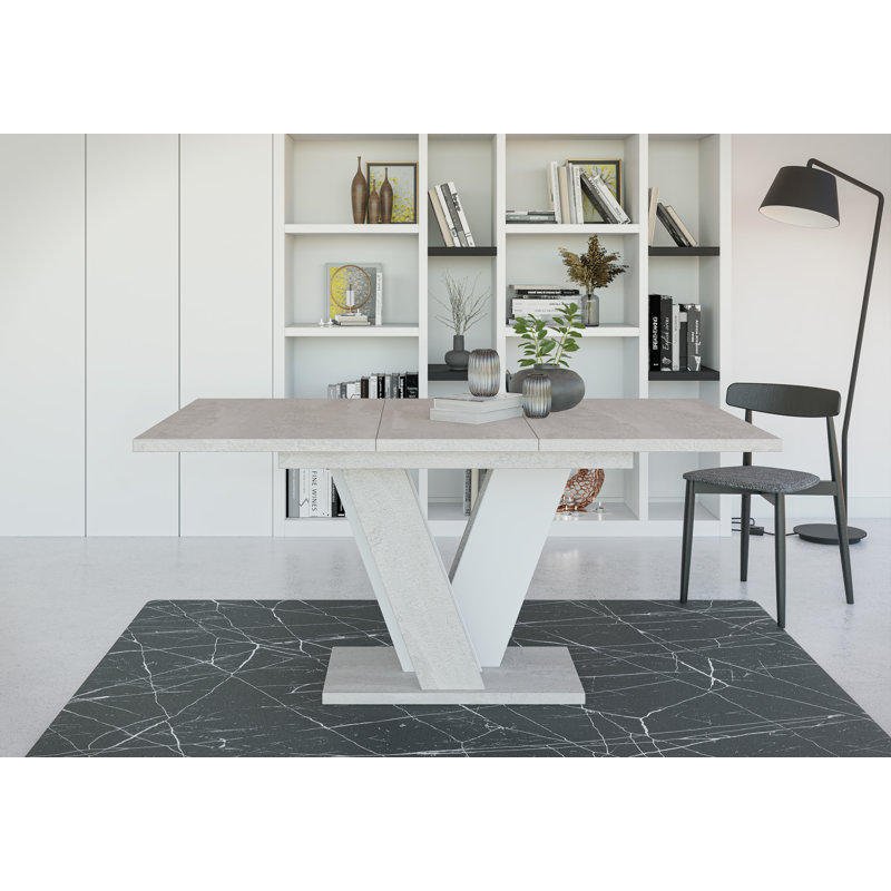 Extendable Dining Table Ameila, Gloss White