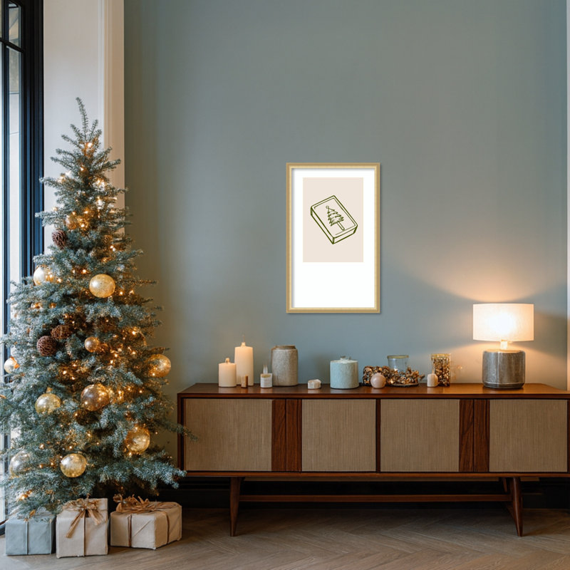 Christmasmatches par Treechild, affiche encadrée en bois, 20 in. W x 32 in. H, Or de Florence