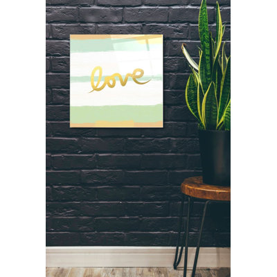 «Love Stripes» par Linda Woods, art mural en verre acrylique
