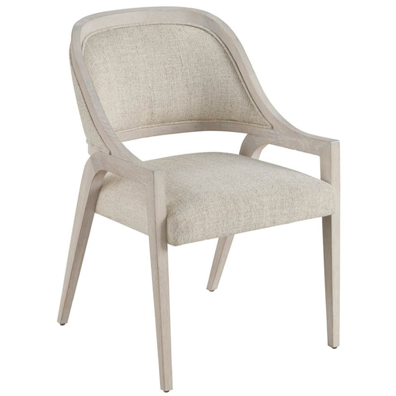 Avaline Upholstered Arm Chair, White Oak