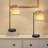 Veradi 23” Modern Arched Small Table Lamp with Bulb,Rotary Dimmer Switch Desk Lamp with with Adjustable Shade（Set of 2)