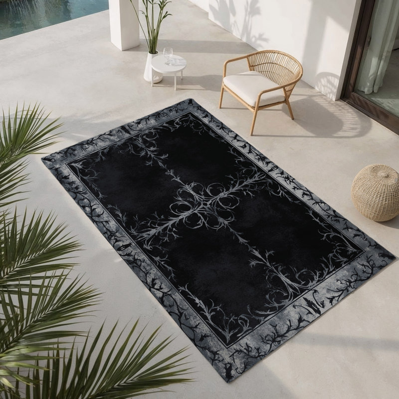 Tapis intérieur et extérieur Shadow Waltz, Rectangulaire 8 pi x 10 pi