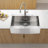 33X22x10"Farmhouse Apron Single Bowl Stainless Steel Kitchen Sink