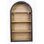 Bibliothèque arquée noire à 4 niveaux avec bibliothèque de 43 po de hauteur et tablettes de rangement