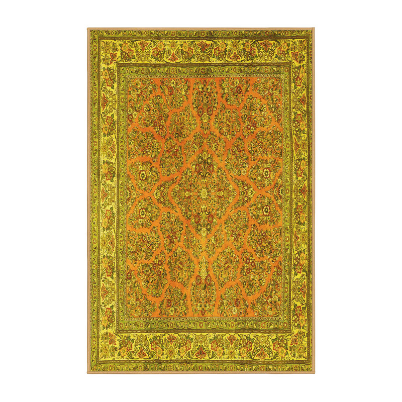 Washable Oriental Indoor Rug, Rectangle 7' x 9'