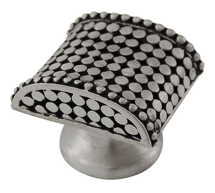 Tiziano Geometric Knob, 1" H x 1" W x 0.875" D, Antique Nickel