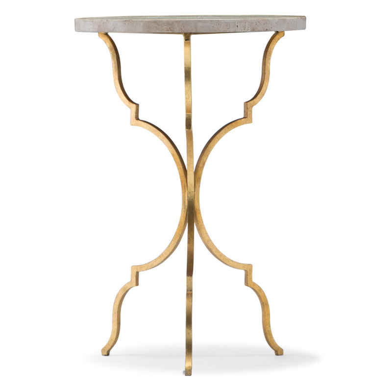 Round Martini Stone-Top Table