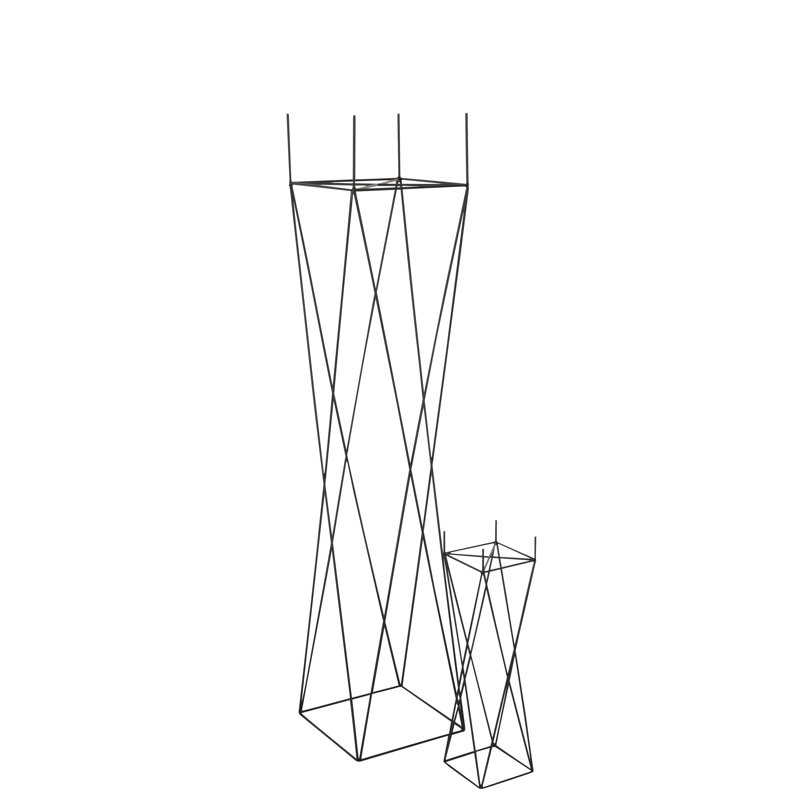 Latiffa Plant Stand 1 Tier Set of 2, Black