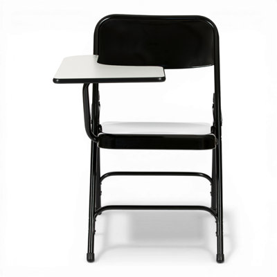 Bernadine Metal Folding Chair with Tablet Arm, Pack of 2