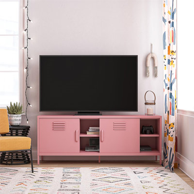 Cache Metal Locker-Style TV Stand For Tvs Up To 65"