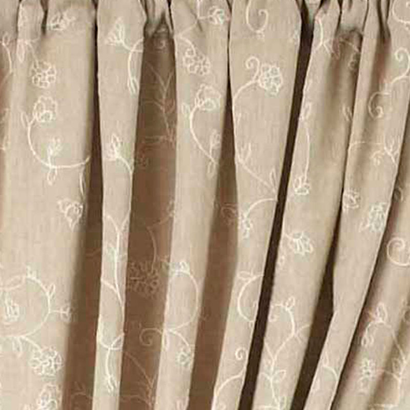 Castleberry Cotton Room Darkening Curtain Pair, Taupe, 84" W x 86" L