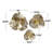 Gold Metal Floral Large 3D Home Wall Decor with Cutouts, Set of 3 29", 24", 18"H