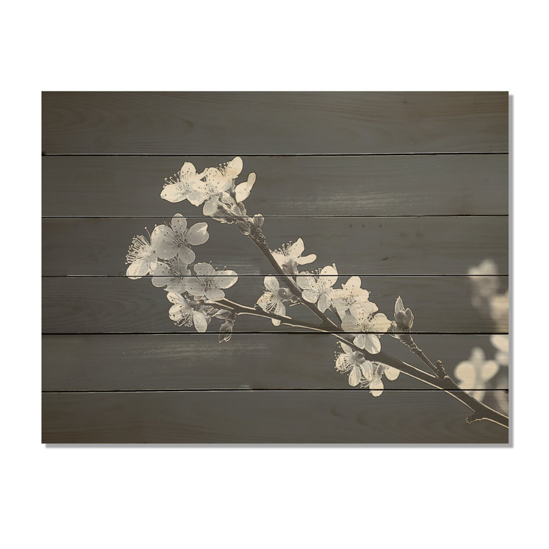 Murmures de lilas - lilas, art mural sur bois de pin naturel, H 30 po x l 40 po