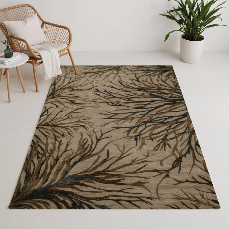 Tapis intérieur et extérieur gris Nature, Rectangulaire 3 pi x 5 pi