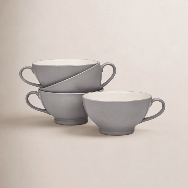 Noritake Colorwave Handled Bowls, 5-1/2", 18 Oz., Slate
