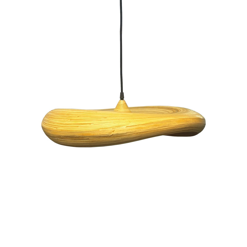Jetcho 1 - Light Natural Dome Pendant, 4" H x 12" W x 12" D