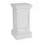 Support pour plante carré classique de 25,75 po de hauteur, piédestal en oxyde de magnésium blanc antique pour l'intérieur et l'extérieur