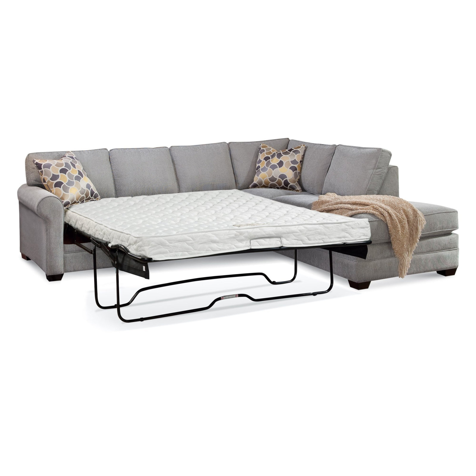 Bedford Sectional, Basic Gray; 0317-83, Black, Right Hand Facing