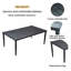 Table de salle à manger d'extérieur rectangulaire en aluminium 40 po x 70 po avec pieds fuselés et trou pour parasol