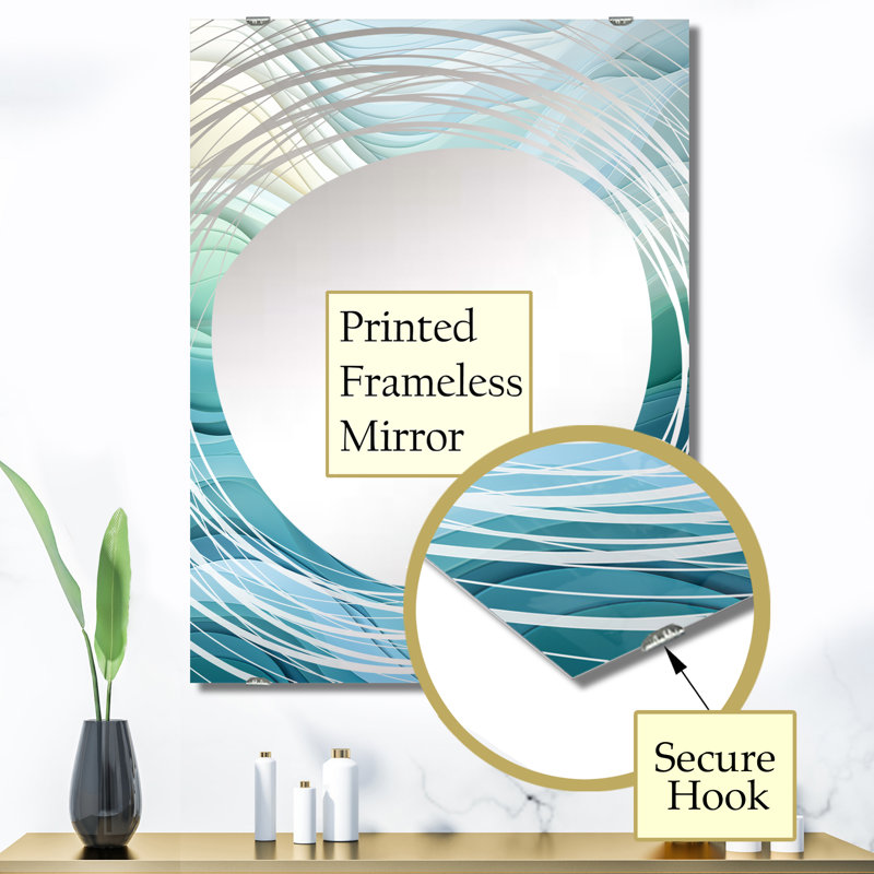 Fowers - Miroirs muraux décoratifs géométriques abstraits, 40 po x 30 po