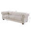 Canapé Chesterfield 88,5 po avec tissu en lin, structure en bois massif et coussins en mousse-1660971874