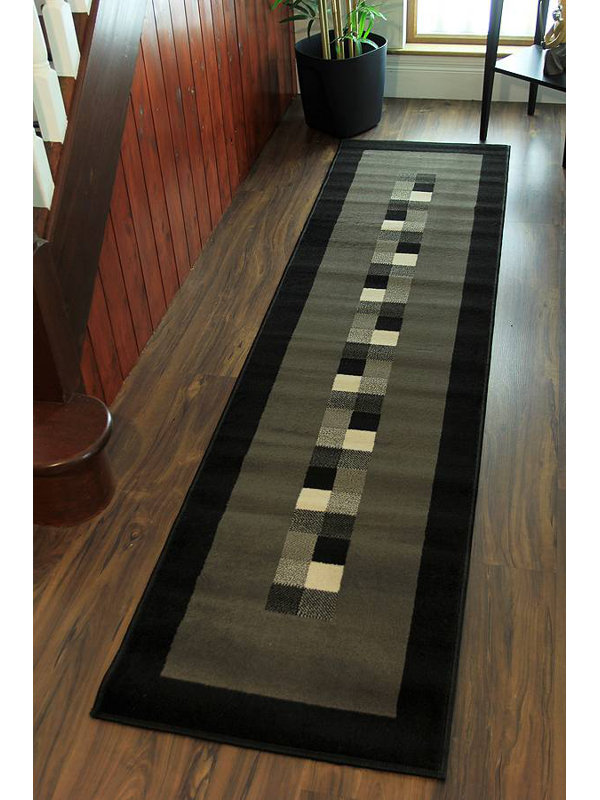 Trueman Solid Colour Area Rug, Runner 60 x 240cm