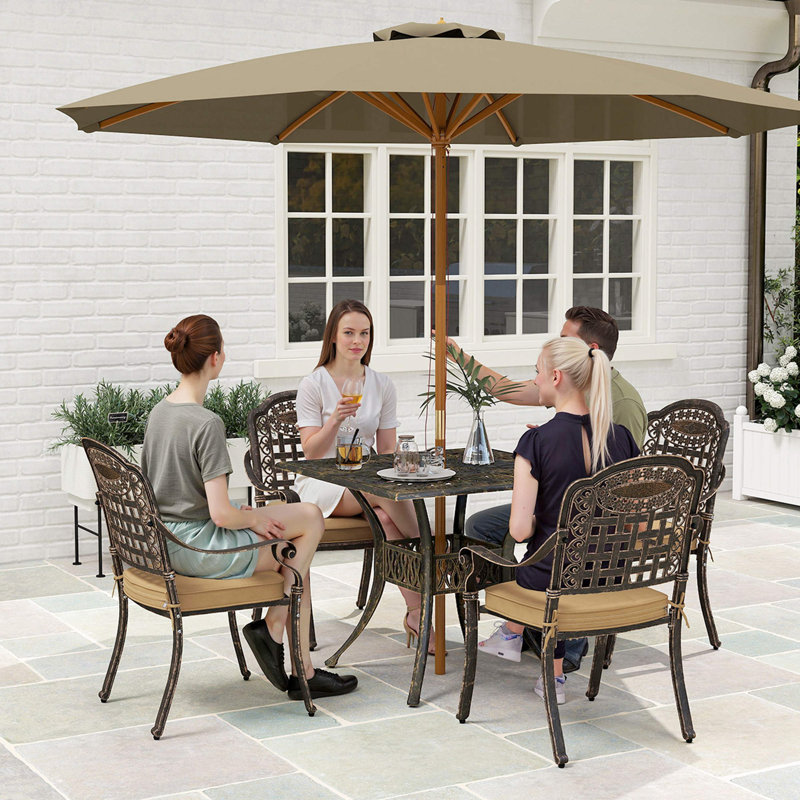 Square 5 - Piece 4 - Person 90Cm L Outdoor Table Set
