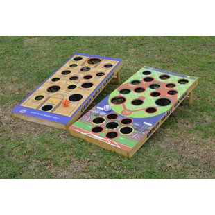 Two-Game Set - Baseball + Basketball Bean Bag Toss Games
