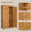 Remise pour outils de jardin en bois 63,2 po avec 2 portes verrouillables-111827511