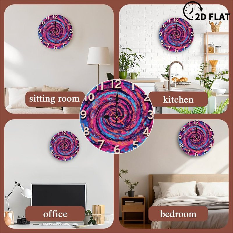 Horloge avec motif tourbillonnant