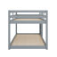 Lit superposé bas simple en bois avec échelle en bois-1079904433