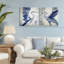Ensemble de toile 2 pièces Whimsical Blue Beach Birds, design par Mona Grace-1713898902