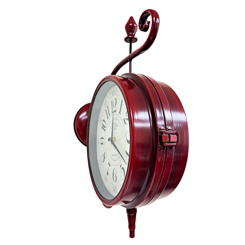 Horloge suspendue à double face