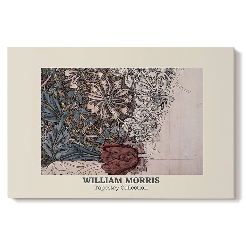 Motif floral (impression de la collection de tapisseries) -William Morris-toile tendue avec châssis-c. Fin du 19e siècle (original)