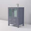 Meuble-lavabo gris foncé 24 po X P 18,25 po D, dessus en céramique blanche et ensemble de robinet-117970871-117970868