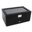 Jewelry Watch Display Box 24 Slots 2-Layer Mens Case Glass Top Organizer Gift