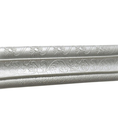 10 pièces de bordure de moulage en mousse flexible auto-adhésive de longueur totale de 900 pouces, pelez et collez la bordure de papier peint décoratif 3D pour le traitement de décoration de maison, 90 pouces / 1 pièce