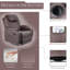 Fauteuil inclinable de massage berçant en similicuir l 32,5 po Abbotts-943854373