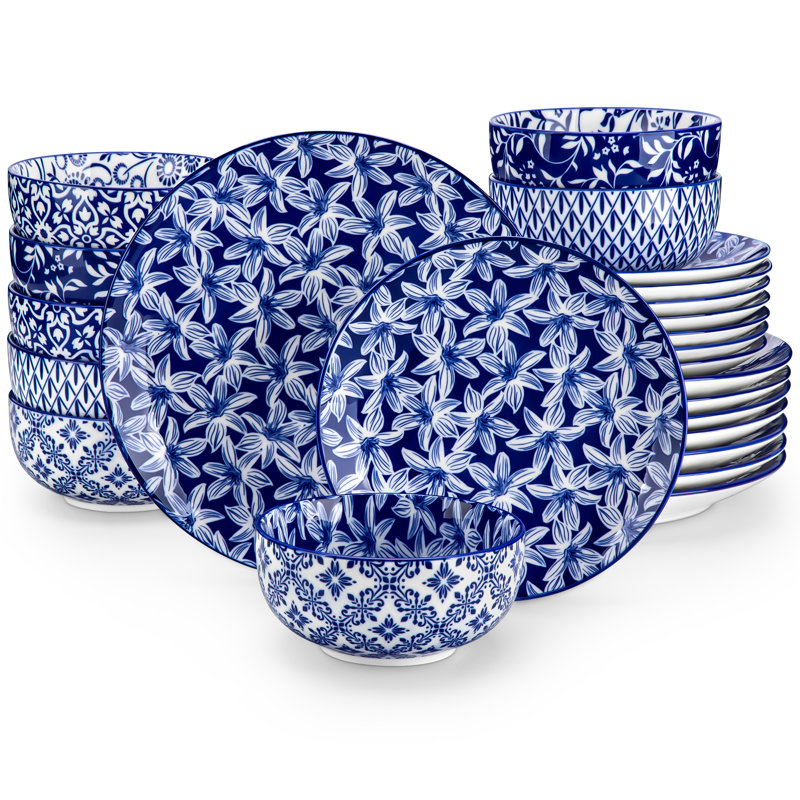 Piece Porcelain China Dinnerware Set - Service for 8